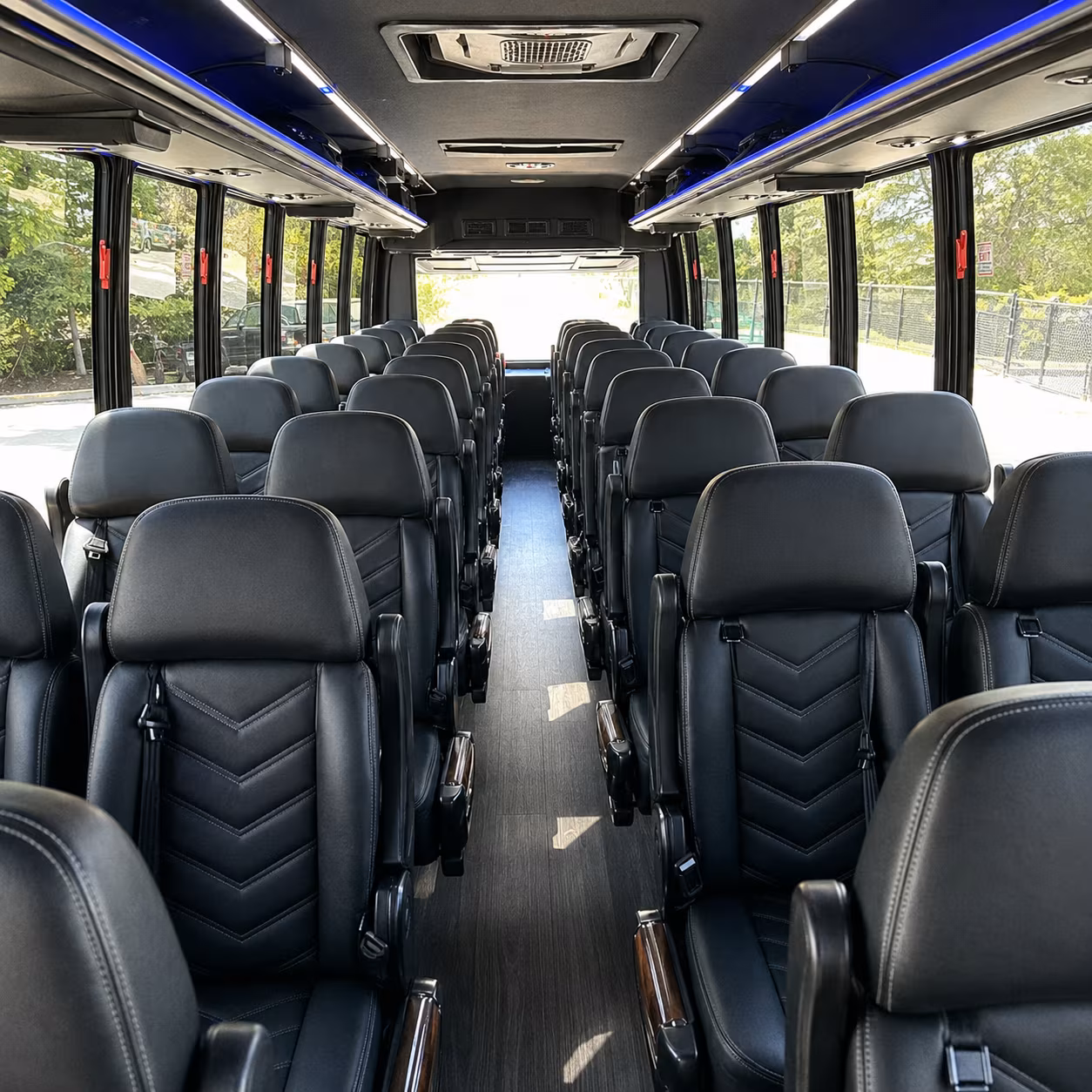 rialto 28 passenger minibus interior