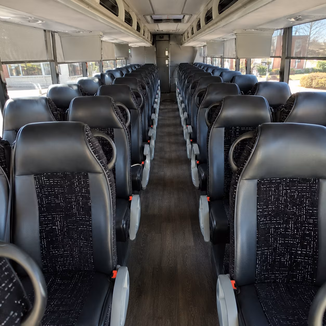 rialto 54 passenger charter bus inside