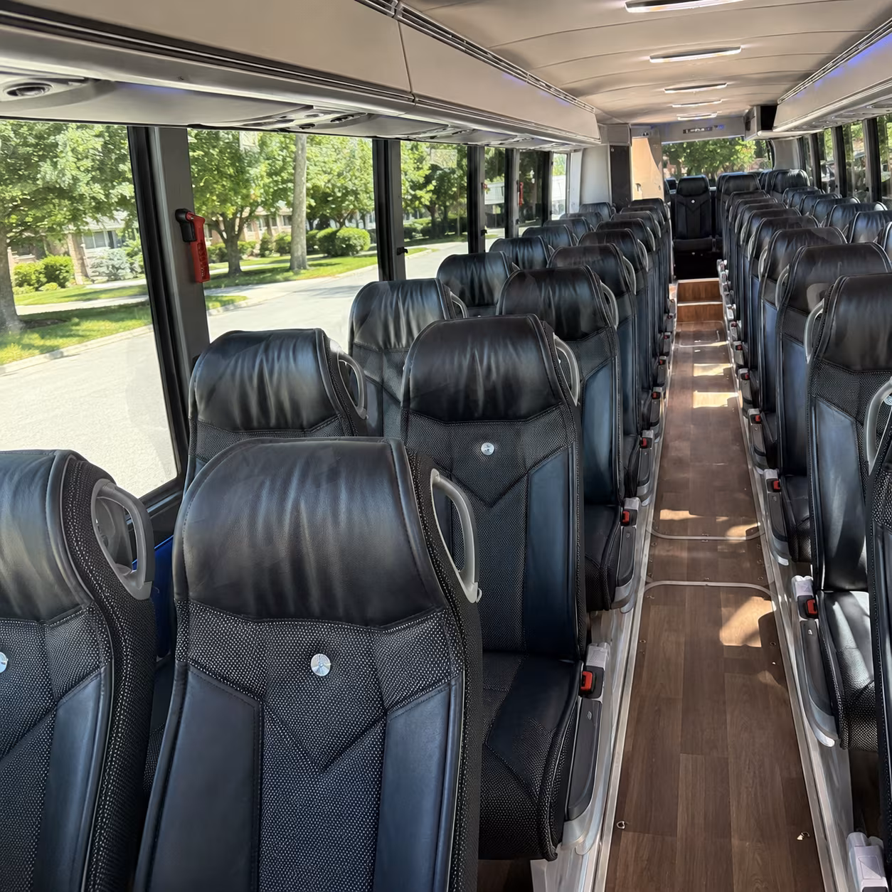rialto charter bus interior